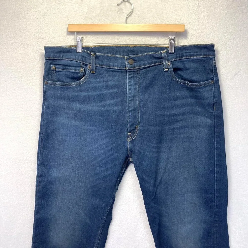 Levis 505 Jeans Mens 40x27 Blue Stretch Denim Straight Leg Regular Fit Waterless